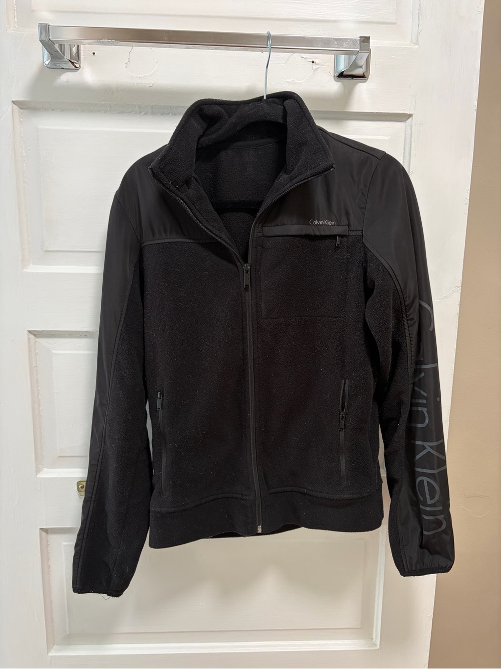 Calvin Klein Men’s Black Lightweight Full-Zip Jacket